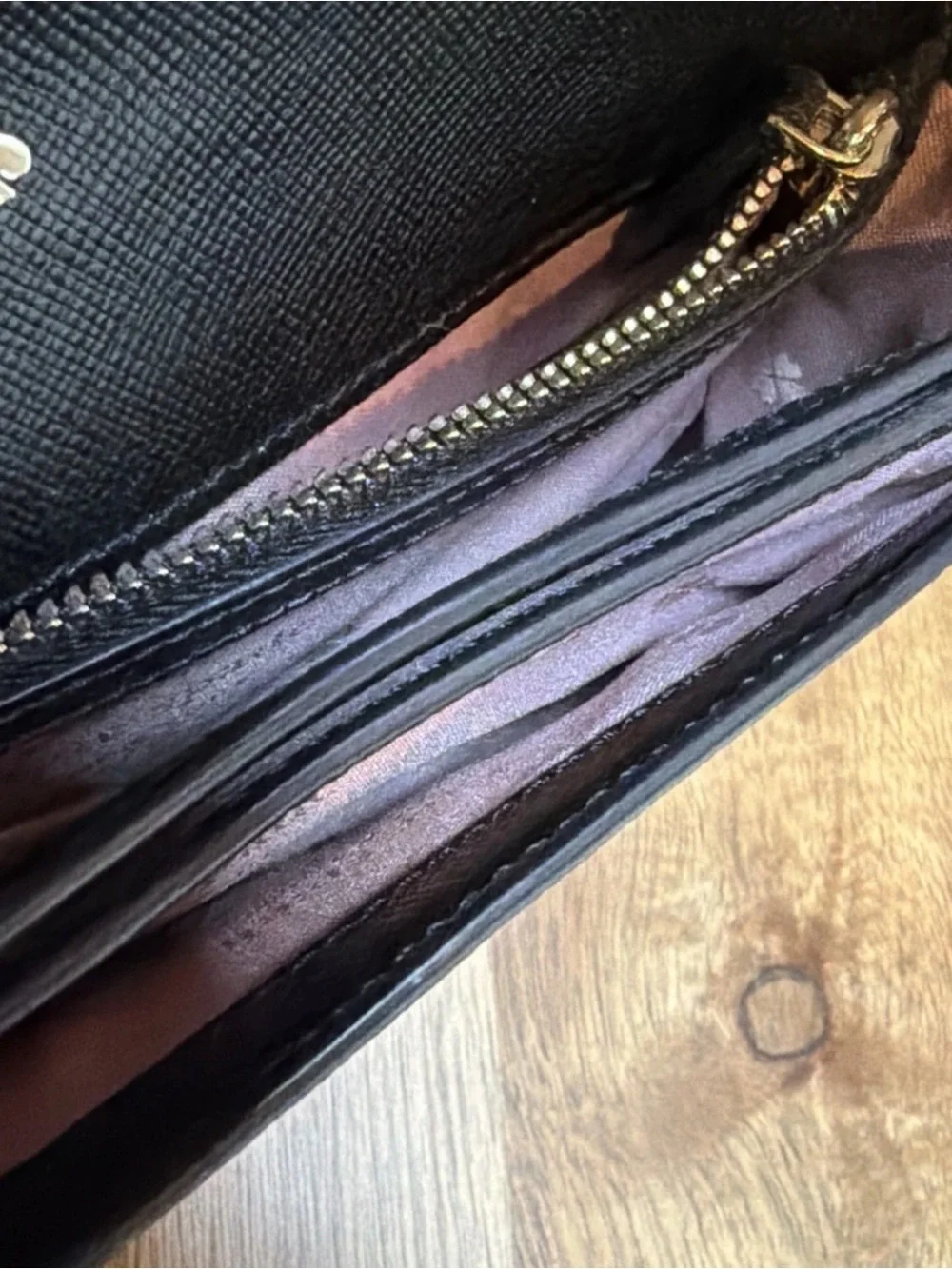 Kate Spade Black Small Crossbody Bag with Gold Chain EUC Youth